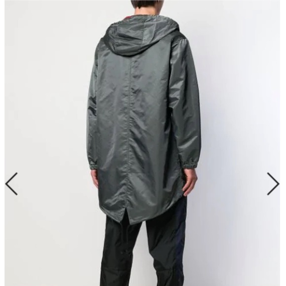 Acne Studio FACE PATCH WATER RESISTANT HOODED PARKA IN Dusty Rose - Picture 8 of 8